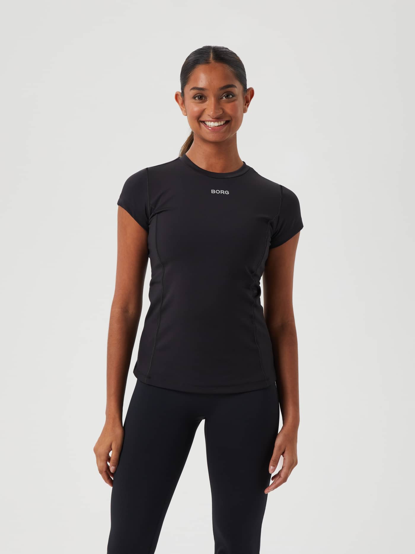 Björn Borg - Borg Reform Slim T-Shirt Black Beauty - Image 1