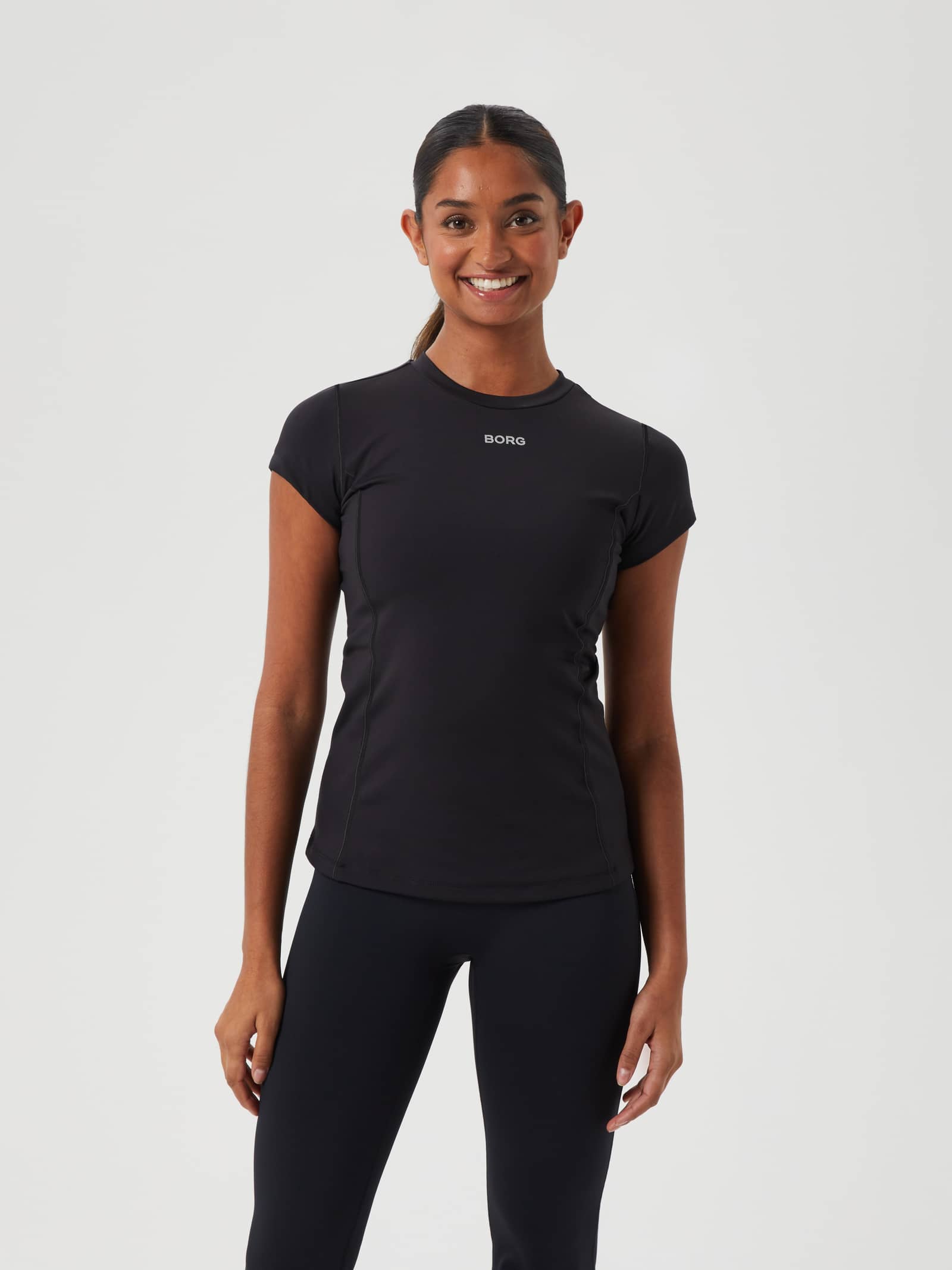 Björn Borg - Borg Reform Slim T-Shirt Black Beauty Dam - Image 1