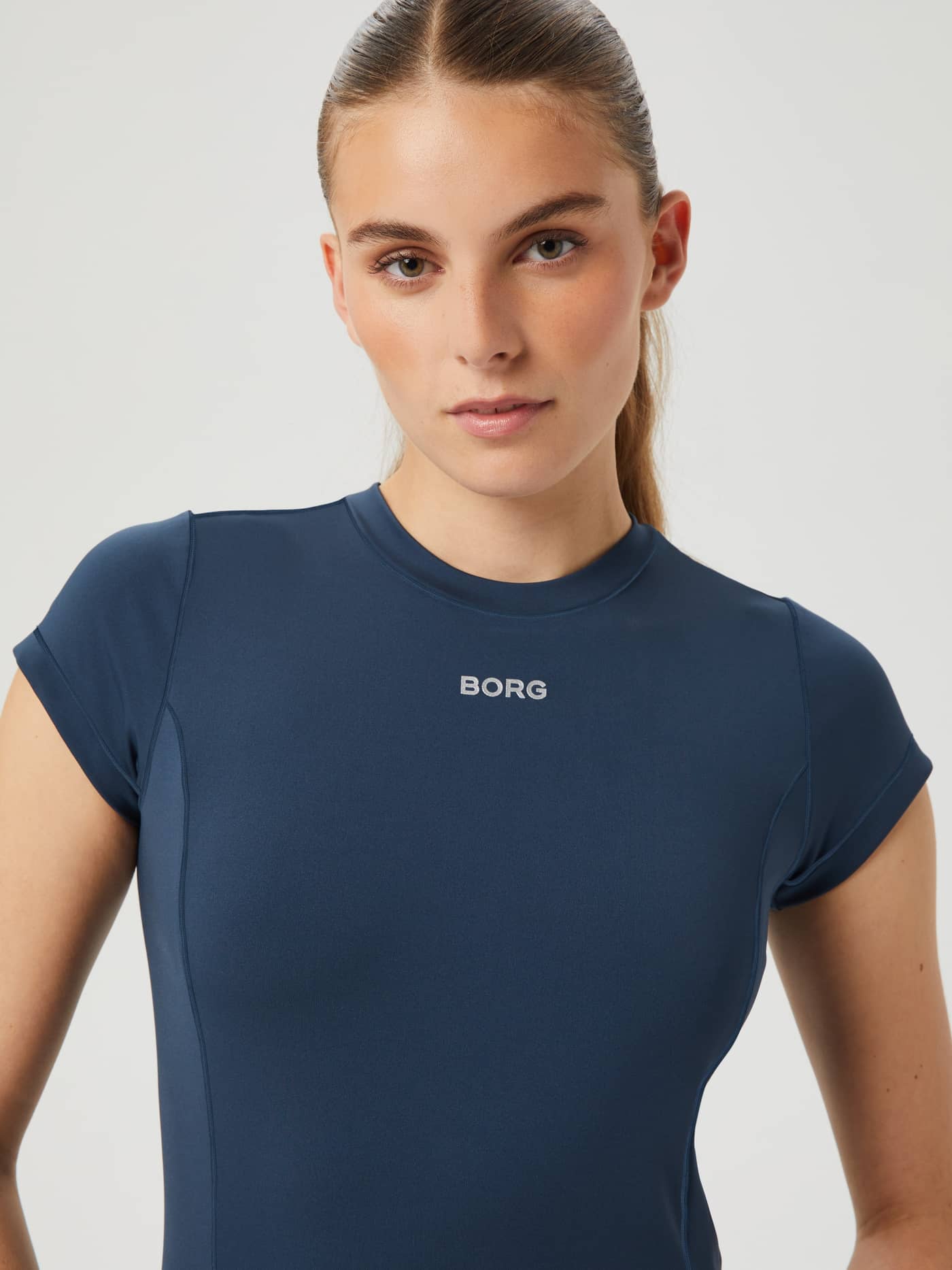 Björn Borg - Borg Reform Slim T-Shirt Midnight Navy Dames - Image 1