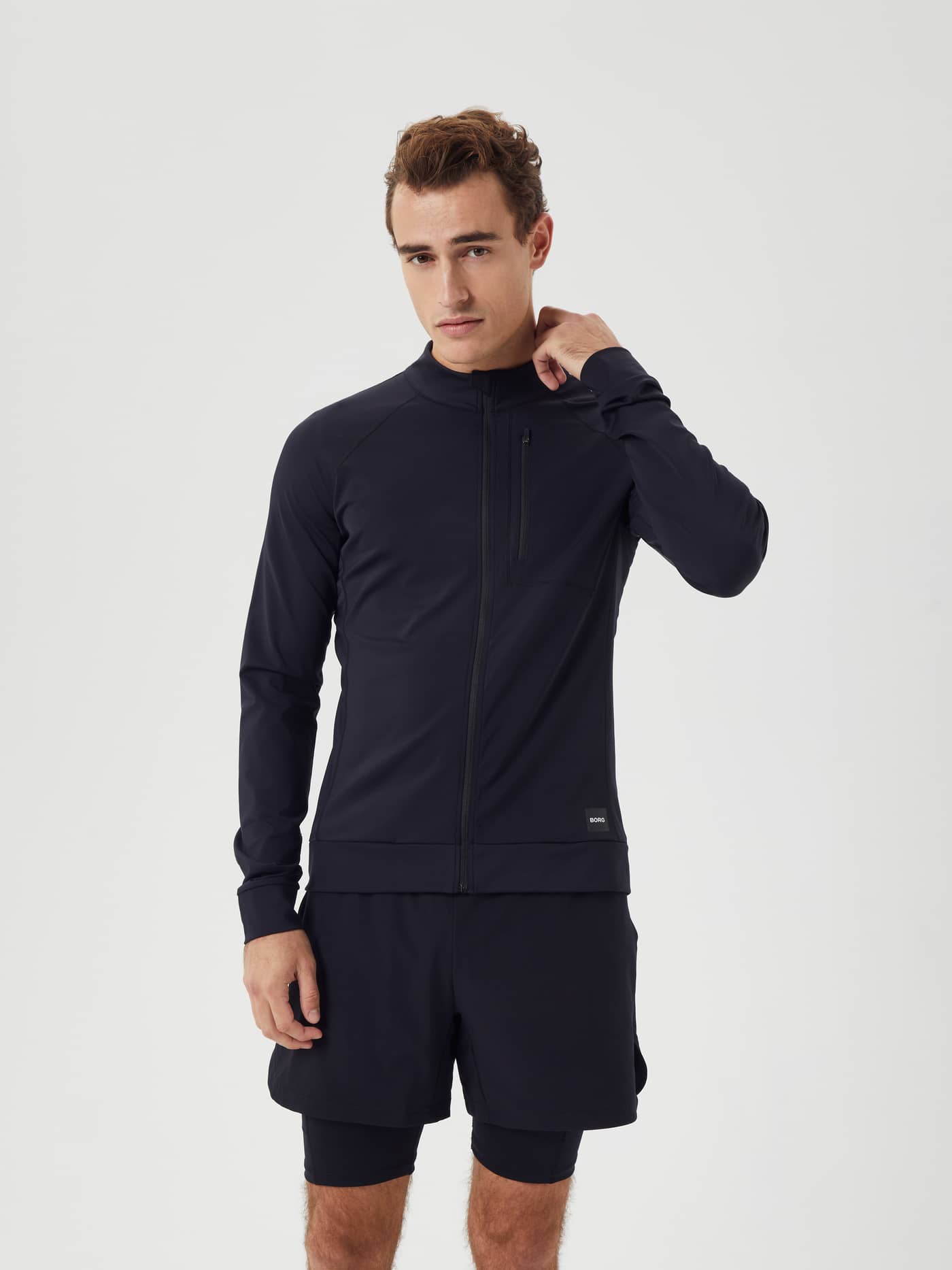 Björn Borg - Borg Training Midlayer Jacket Black Beauty Men - Image 1