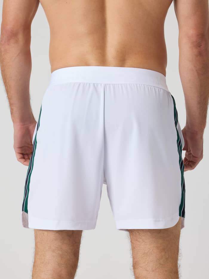 Ace Retro Shorts 6 Inch i Brilliant White (Hvid) set bagfra, ideel til performance og stil på tennisbanen. - Image 2
