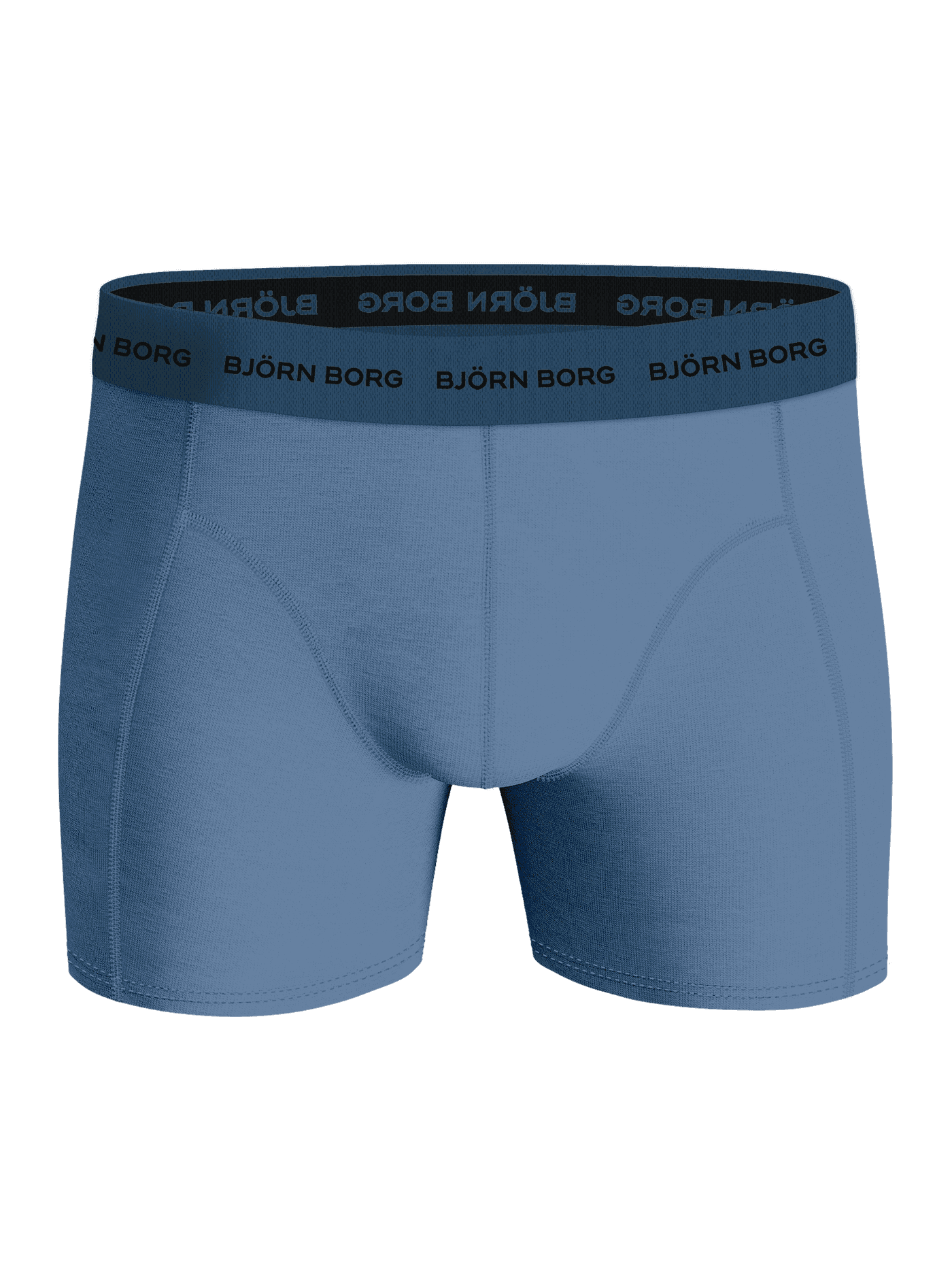 Cotton Stretch Boxer 5-pack men's boxer briefs in blue, featuring a comfortable fit and a microfibre logo waistband. - Image 3