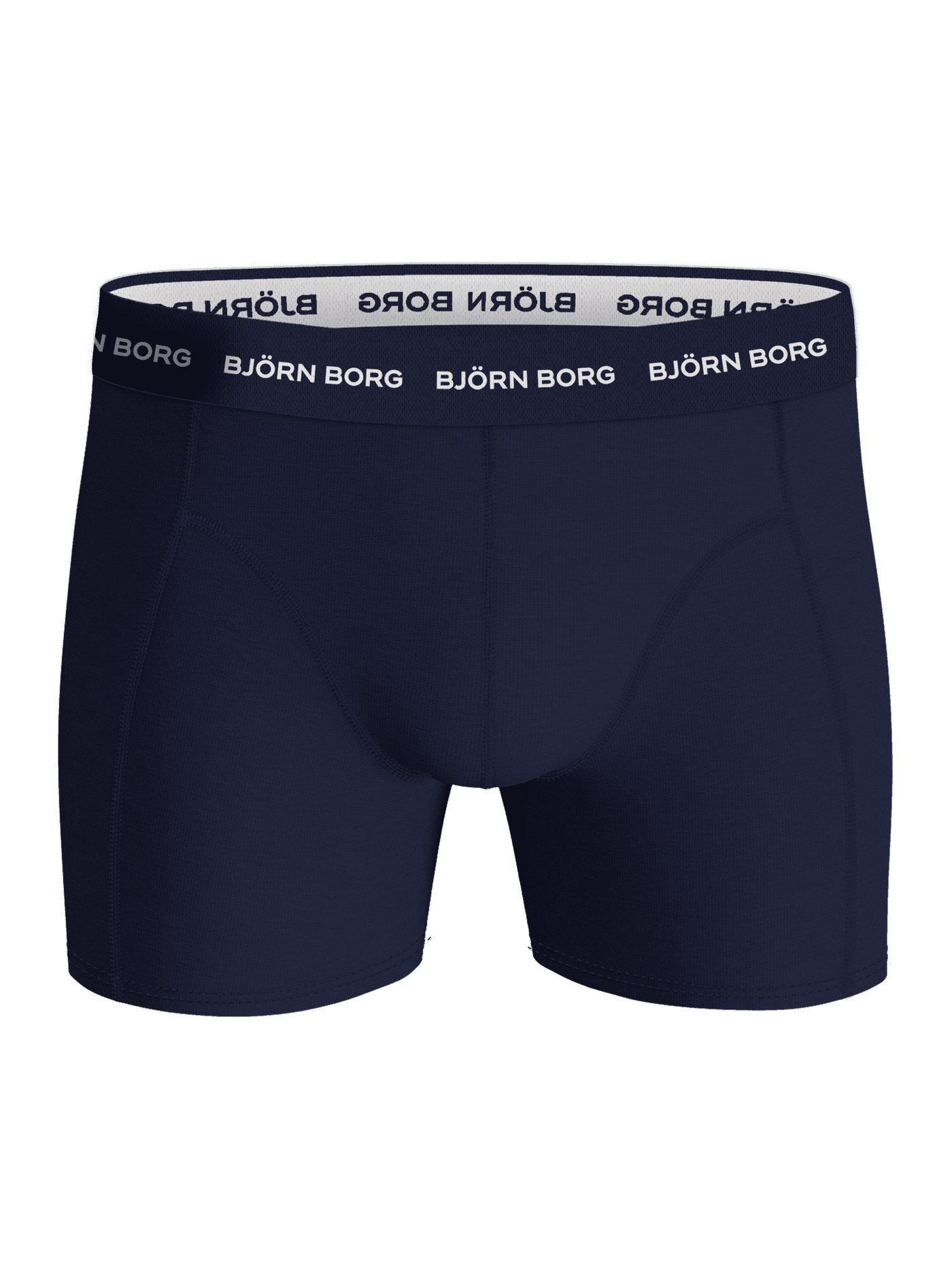 Navy Cotton Stretch Boxer 3-pack for men featuring a white Björn Borg logo on the soft microfibre waistband. - Image 4