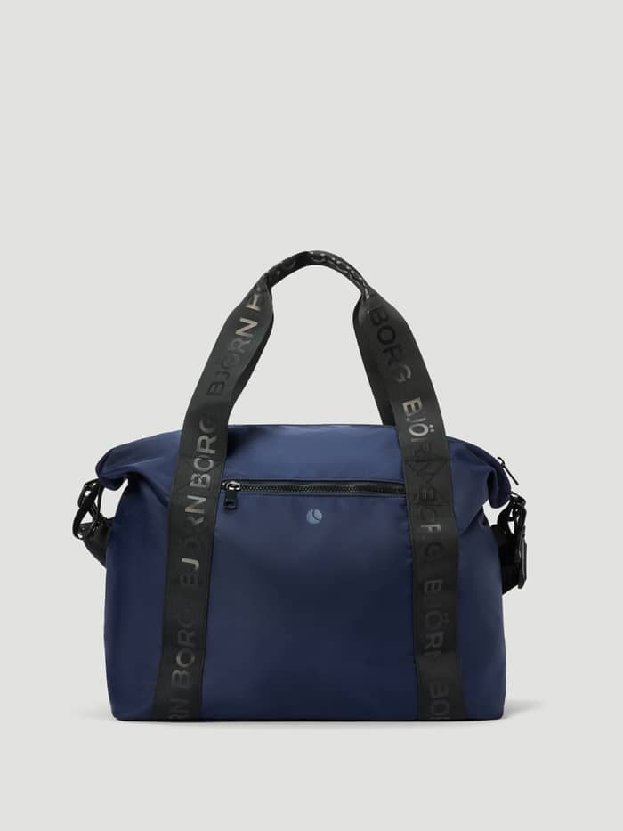 Borg Classic Sports Bag 28L in Dress Blues (Navy) with black branded webbing straps for functional training use.
