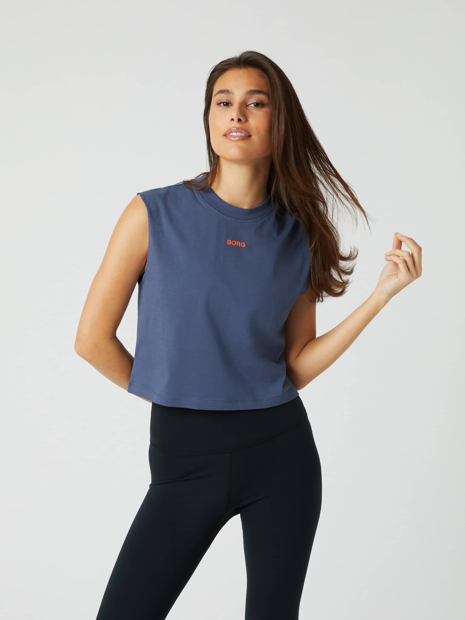 Björn Borg - Borg Cropped Tank Nightshadow Blue Women - Image 1