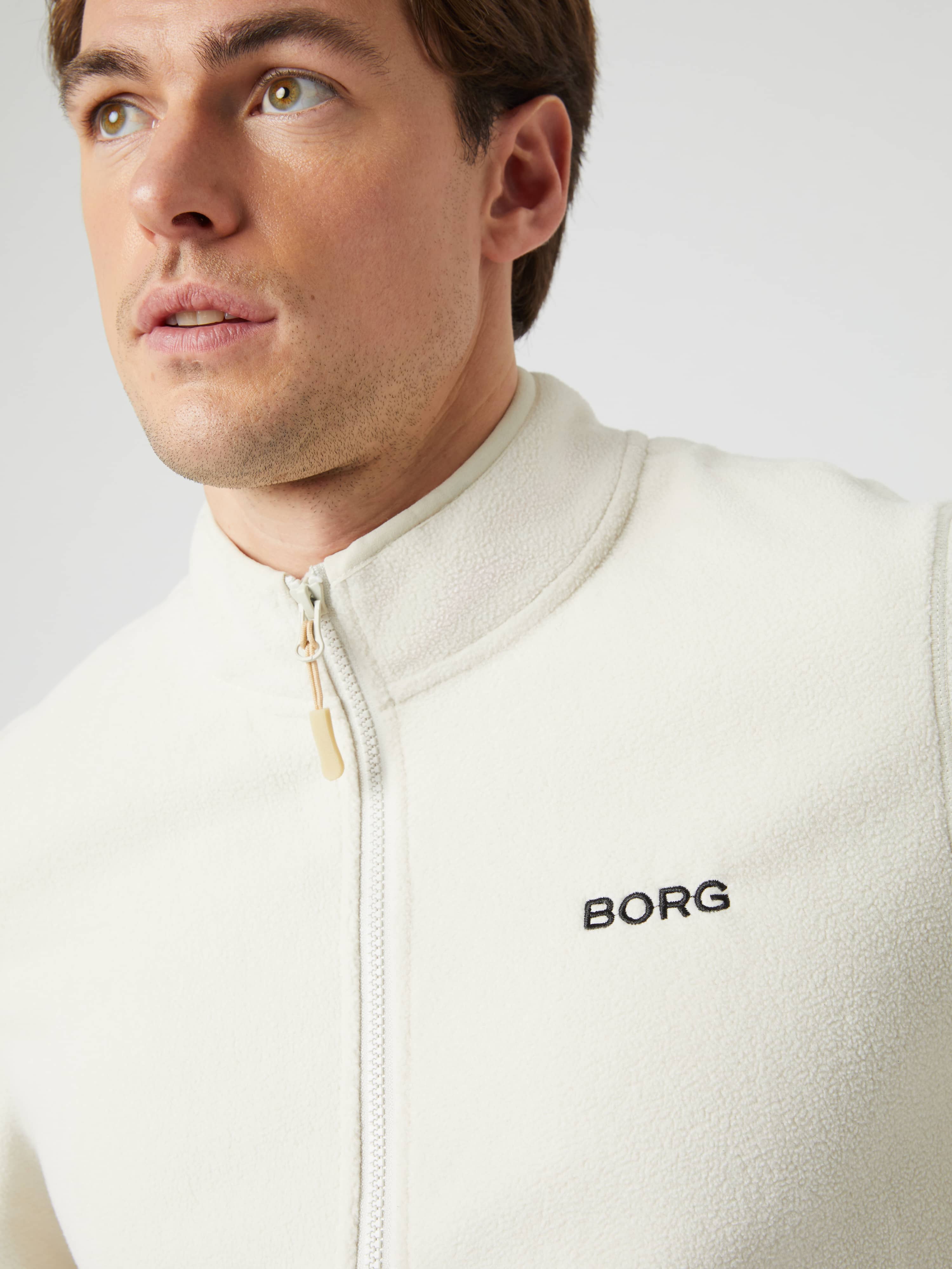 Borg Full Zip Fleece - Men - Silver Birch | Björn Borg