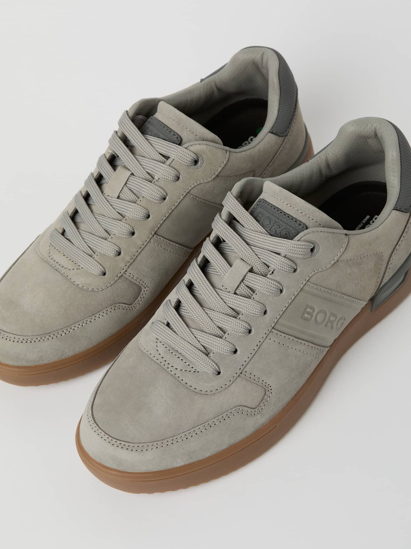 Men's Spin Sneakers in Grey with a grey logo, suede and synthetic leather for tennis-inspired style and function. - Image 2