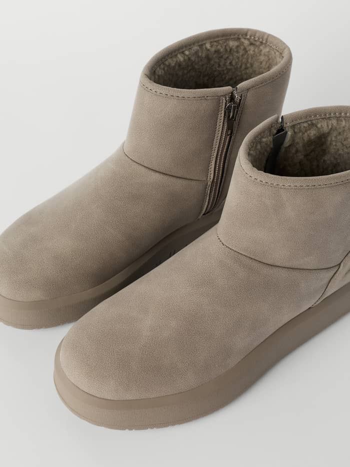 Women's Wooly Boots i Grå i syntetisk læder med lynlås i siden og varmt for, der sikrer en behagelig pasform. - Image 4