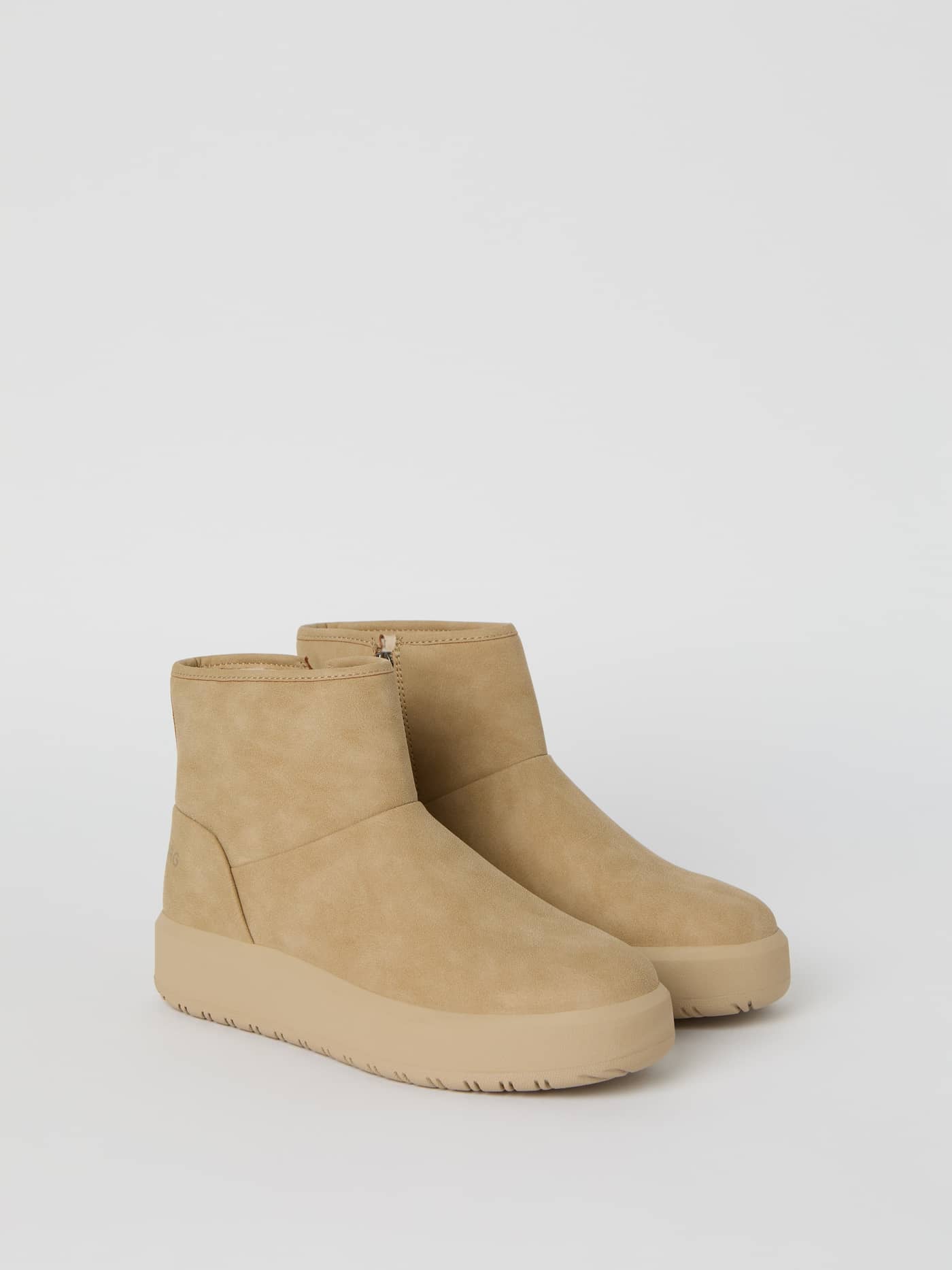 Women's Wooly Boots in Beige van synthetisch leer met een hoge rubberen zool en ritssluiting voor een stijlvolle pasvorm. - Image 3