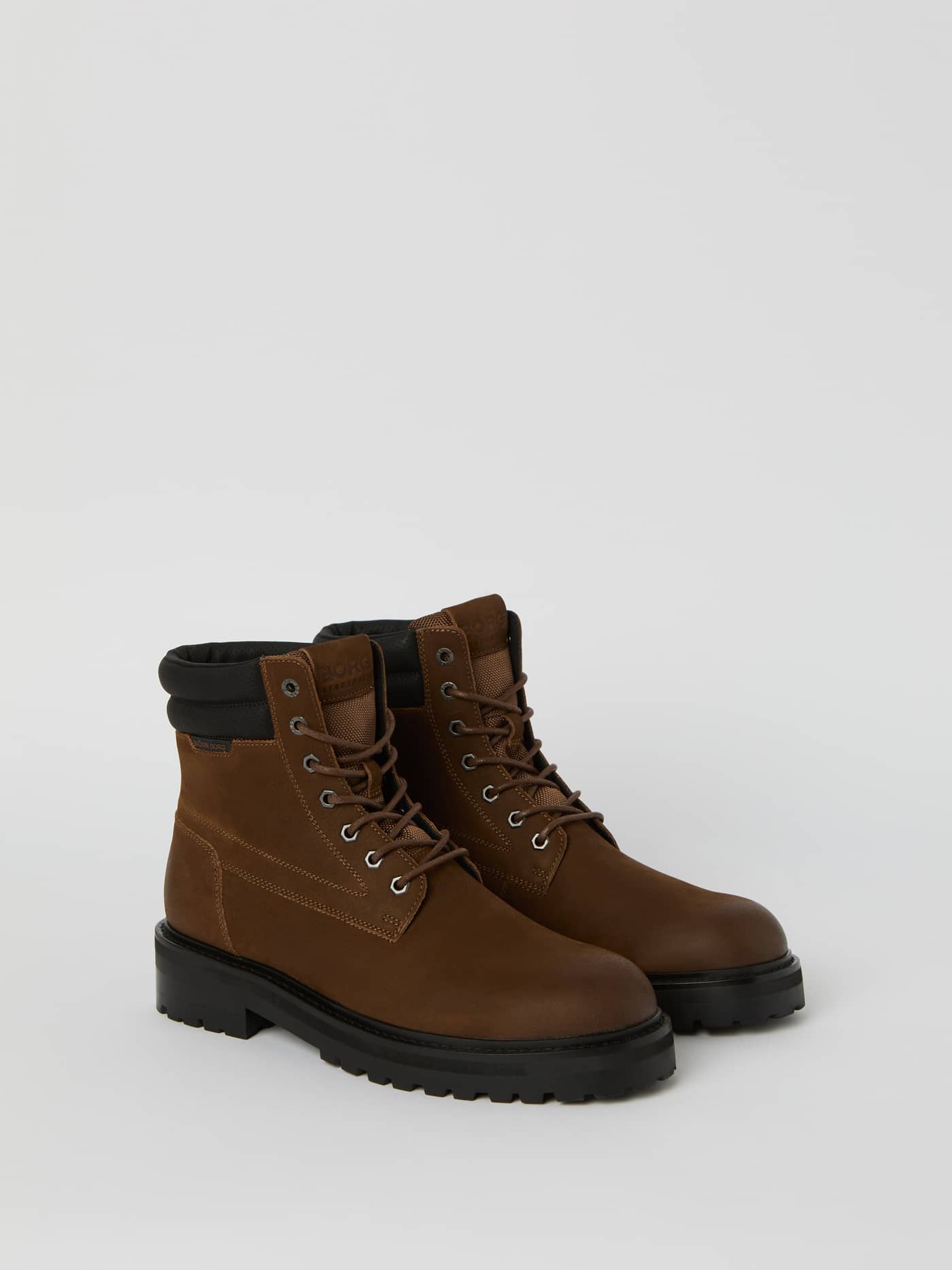 Björn Borg Men's Boots H400 Hiker High in Brown oil nubuck leather with a durable rubber sole and tonal logo. - Image 1