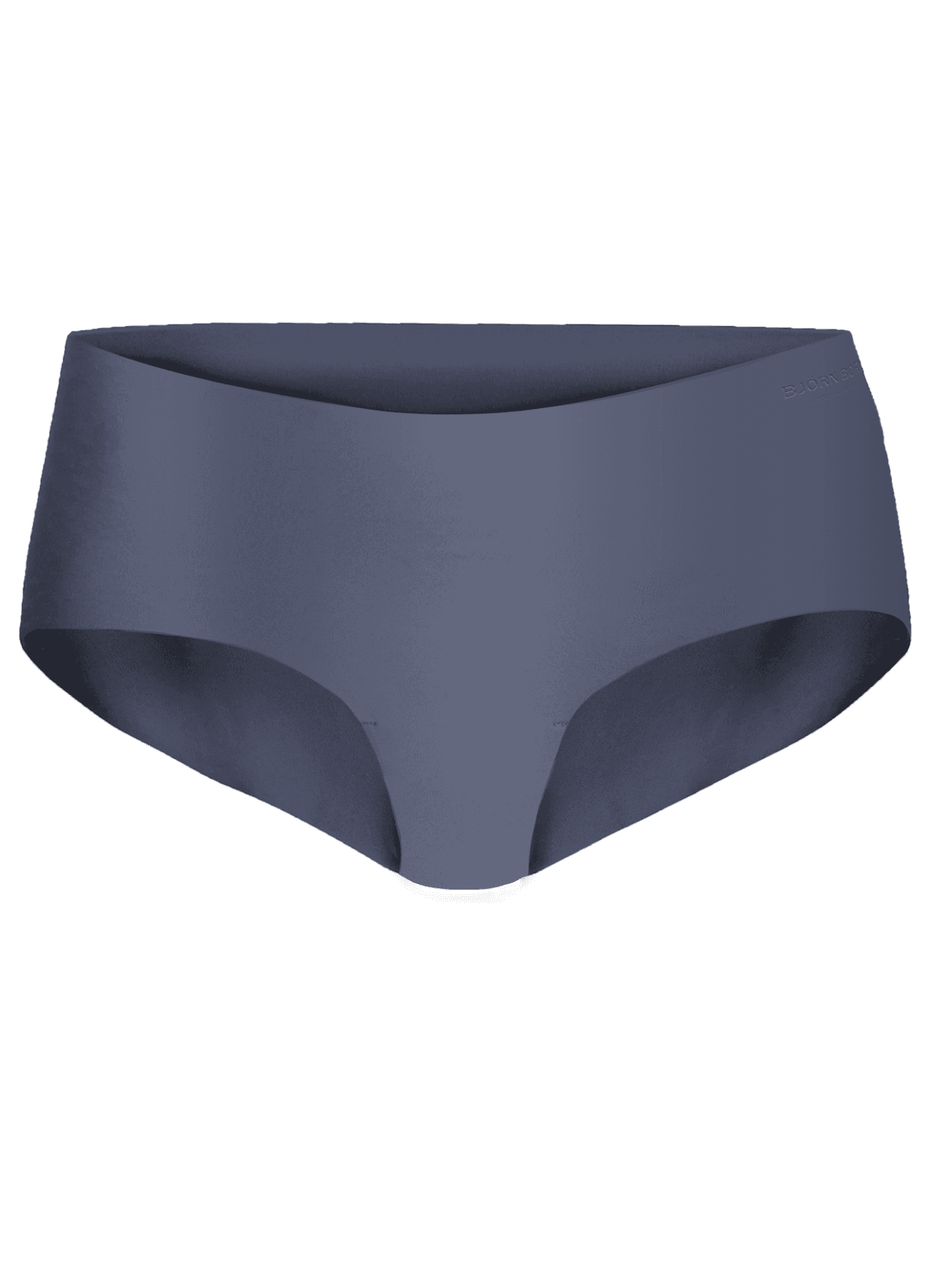 Vista frontal del Performance Hipster 3-pack en azul para mujer con bordes cortados con láser para entrenamiento. - Image 2