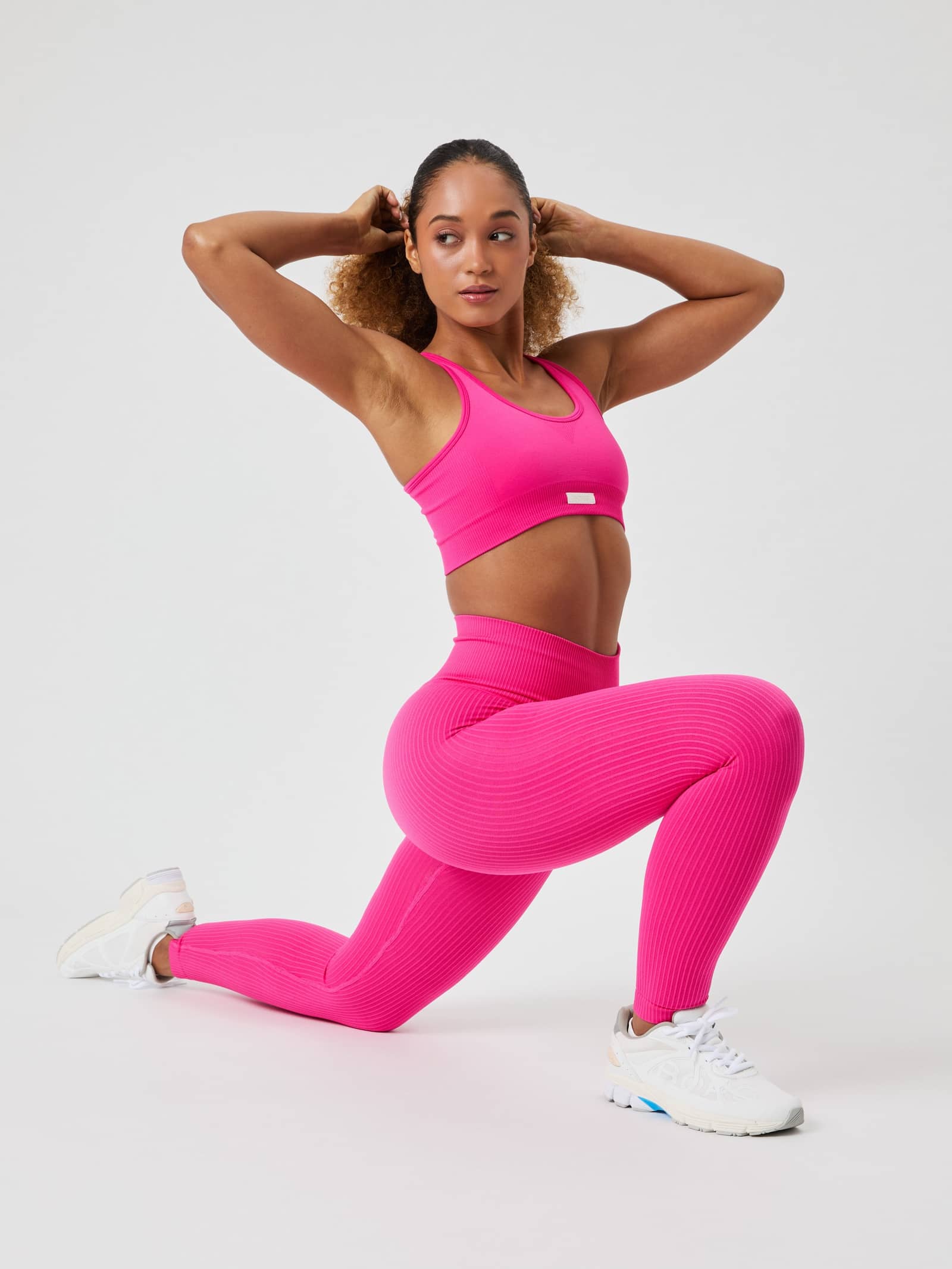 Björn Borg - Studio Seamless Ribbed Tights Pink Glo Women - Image 1