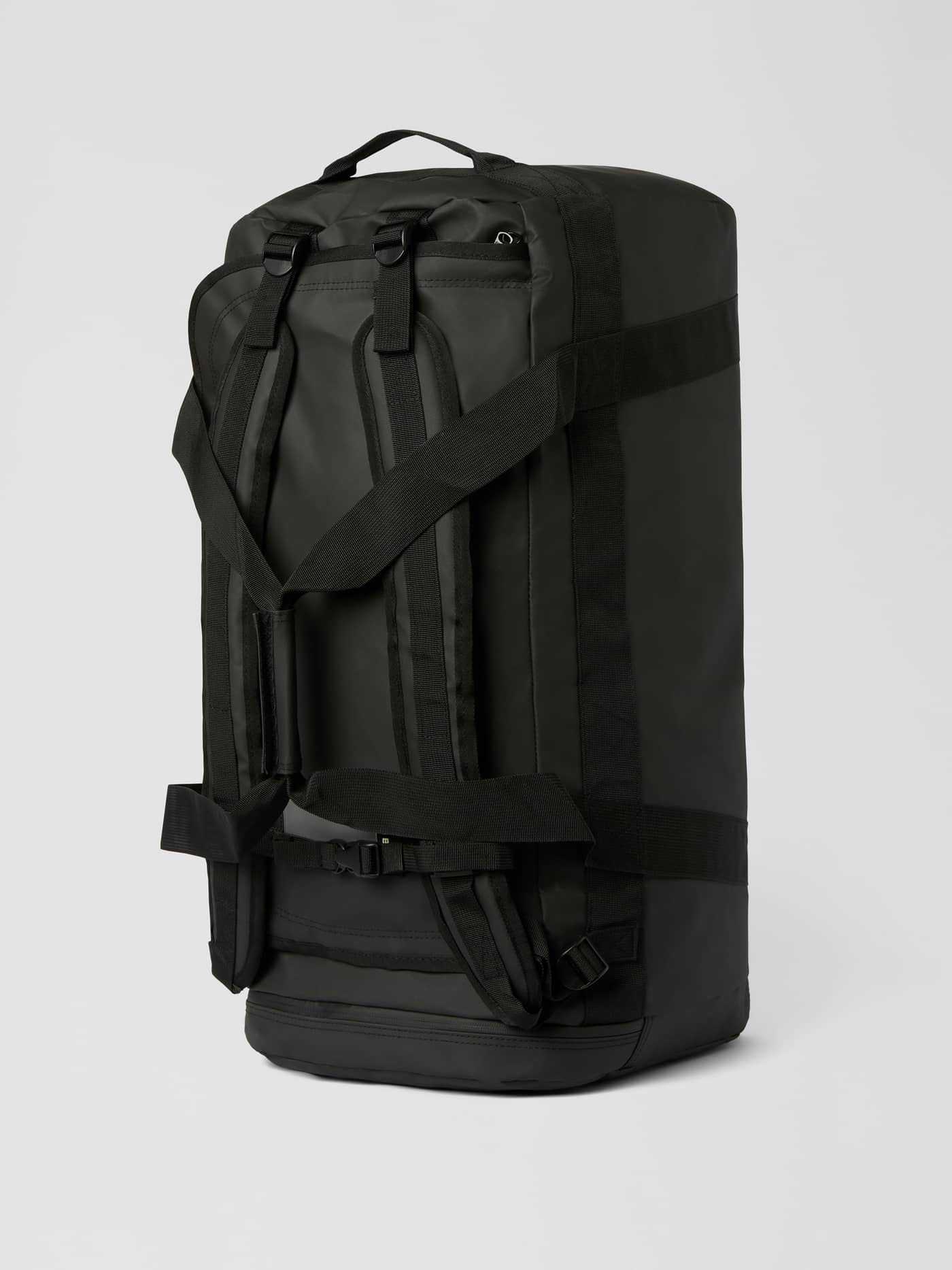 Borg Duffle Bag 75L in Black Beauty (Black) featuring adjustable shoulder straps and durable TPE-coated material. - Image 6