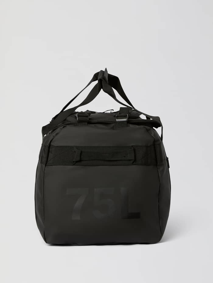 Borg Duffle Bag 75L in Black Beauty (Zwart) met een tonaal 75L-logo en stevig TPE-gecoat materiaal. - Image 4