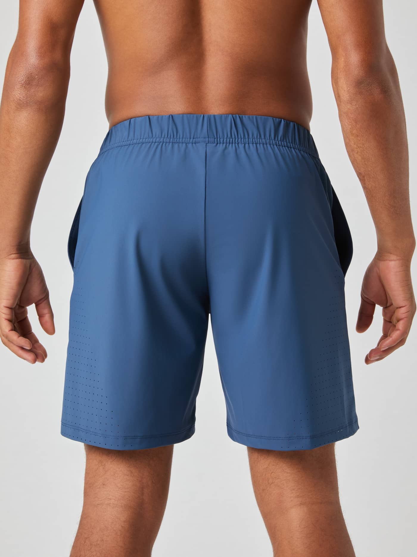 Ace Sports Shorts 8 Inch i Sargasso Sea (Blå) set bagfra, ideelle til tennis med fokus på stil og funktion. - Image 3