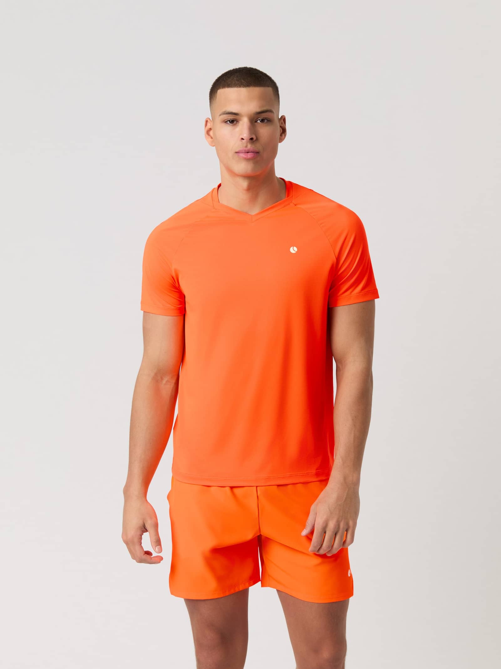 Björn Borg - Ace V-Neck T-Shirt Shocking Orange Herr - Image 1