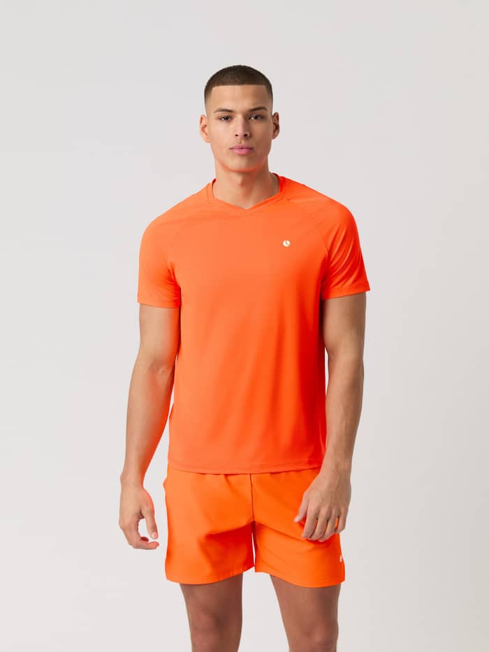 Björn Borg - Ace V-Neck T-Shirt Shocking Orange
