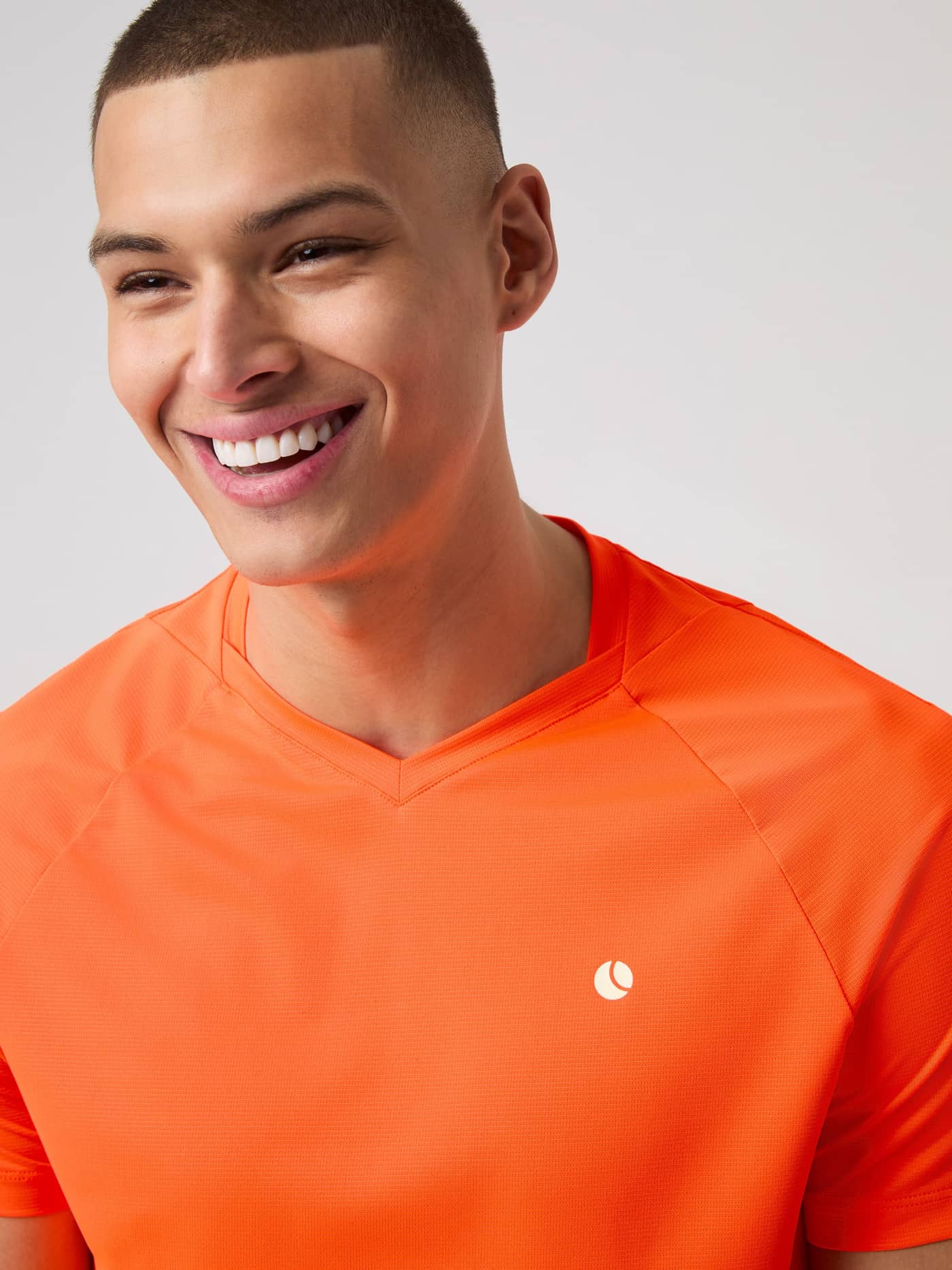 Björn Borg - Ace V-Neck T-Shirt Shocking Orange Men - Image 5
