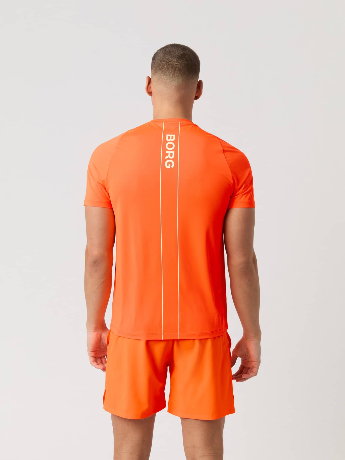 Björn Borg - Ace V-Neck T-Shirt Shocking Orange Men - Image 2