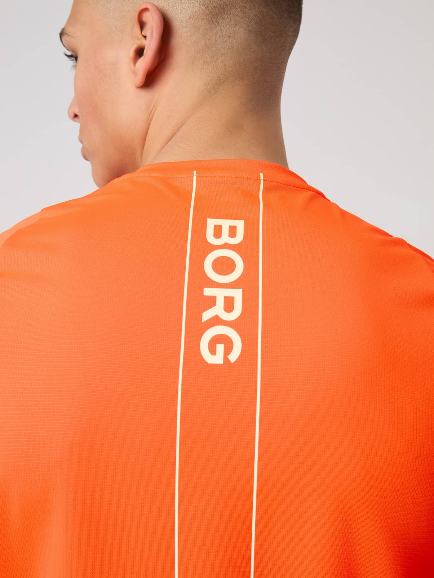 Björn Borg - Ace V-Neck T-Shirt Shocking Orange Men - Image 4