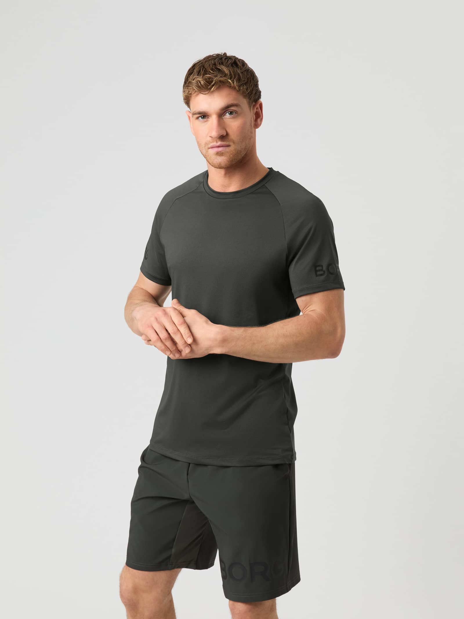 Björn Borg - Borg Mesh Panel T-Shirt Peat Men - Image 1