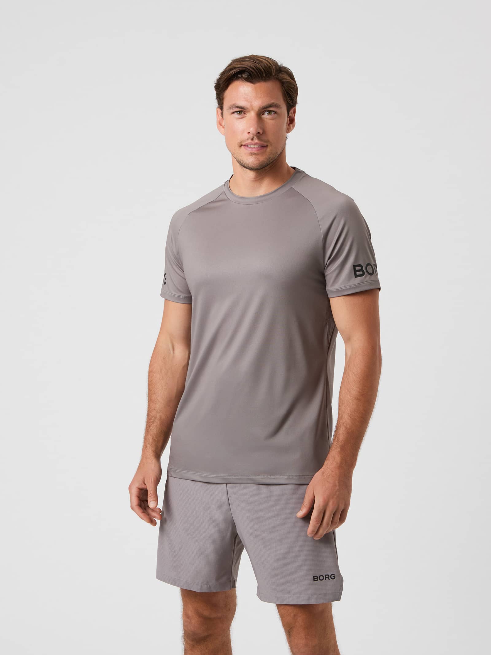 Björn Borg - Borg Mesh Panel T-Shirt Brushed Nickel Men - Image 1
