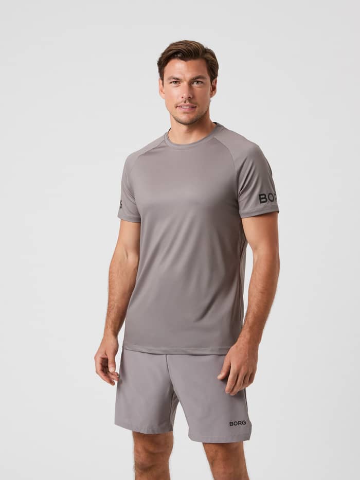 Björn Borg - Borg Mesh Panel T-Shirt Brushed Nickel