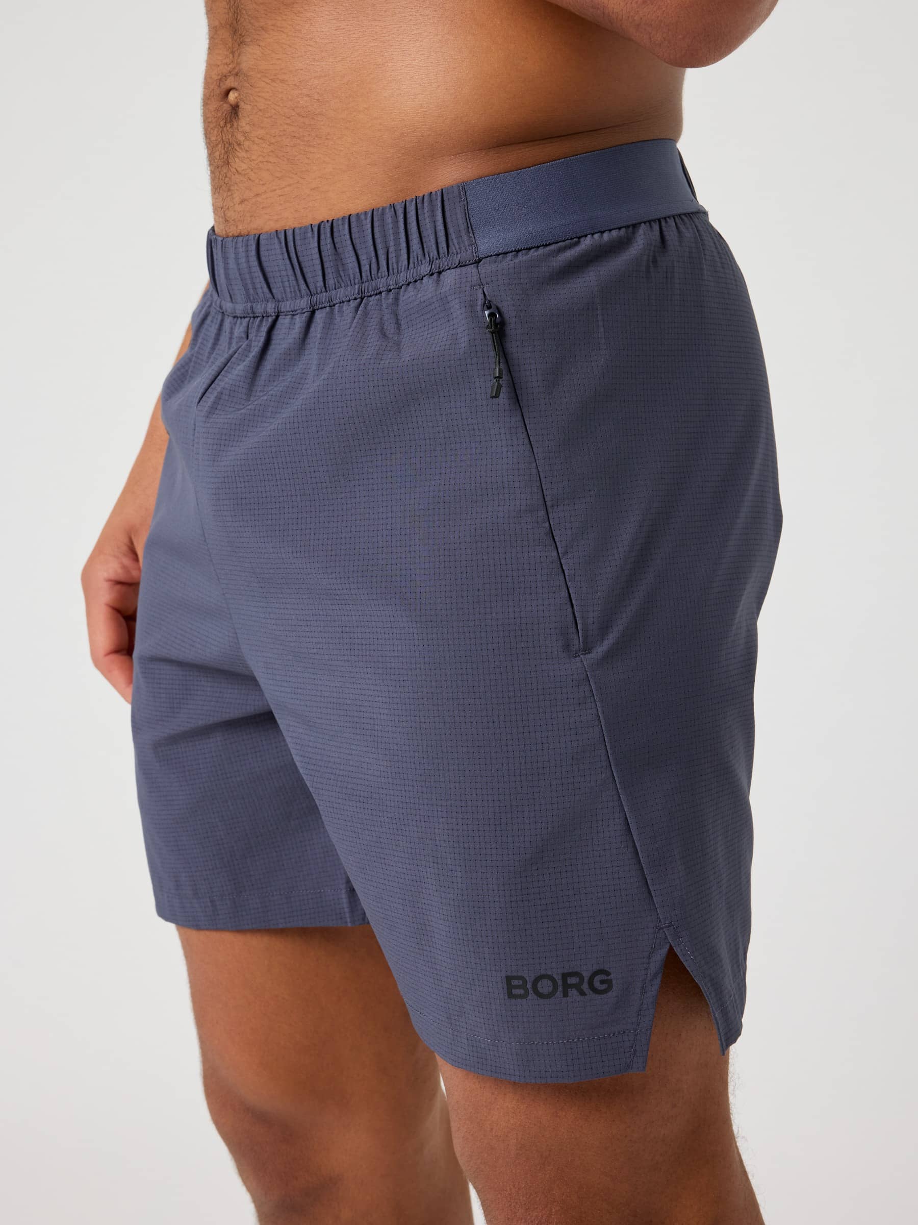 Borg Zip Shorts 7 Inch - Men - Odyssey Gray | Björn Borg
