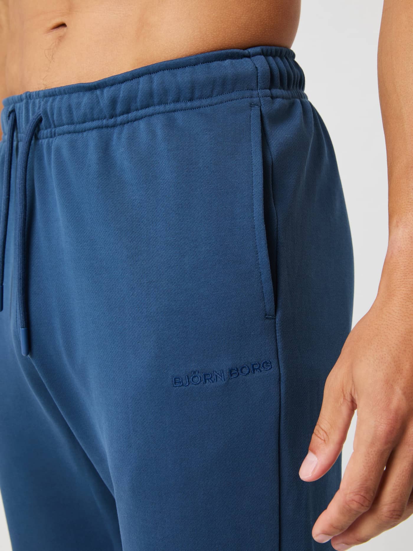 Borg Classic Sweatpants in Sargasso Sea (Blauw) van katoen met detail van het trekkoord, zak en logo voor heren. - Image 5