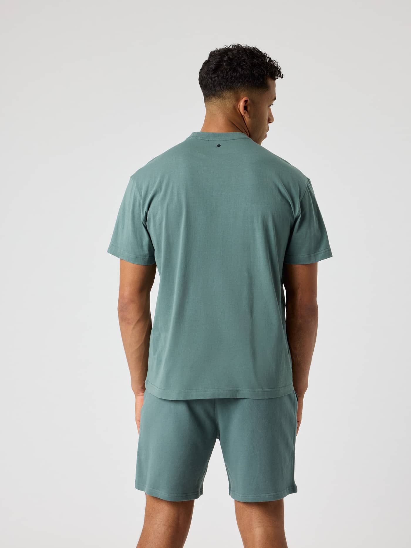 Borg Classic T-Shirt i Balsam Green (Grøn) set bagfra i bomuld af høj kvalitet med en stilfuld pasform. - Image 2