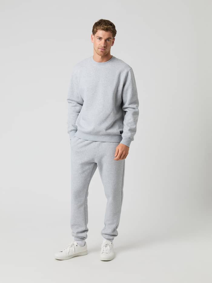 Björn Borg Centre Sweatshirt in Light Grey Melange (Grijs) met bijpassende sweatpants voor een stijlvolle, functionele look. - Image 2