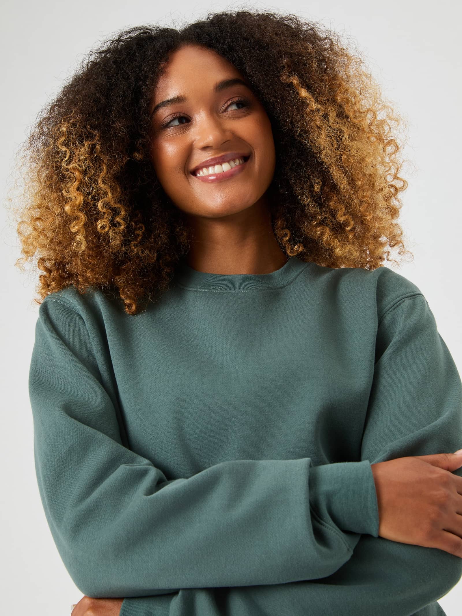 Balsam Green (Groen) Björn Borg Centre Sweatshirt met een regular fit voor dames, gemaakt van zacht katoen. - Image 1