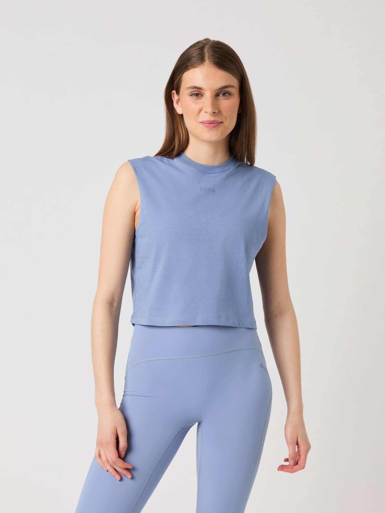 Björn Borg - Borg Cropped Tank Top Stonewash Women - Image 1