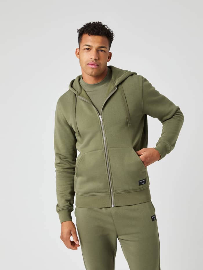 Björn Borg - Centre Zip Hoodie Dusty Olive