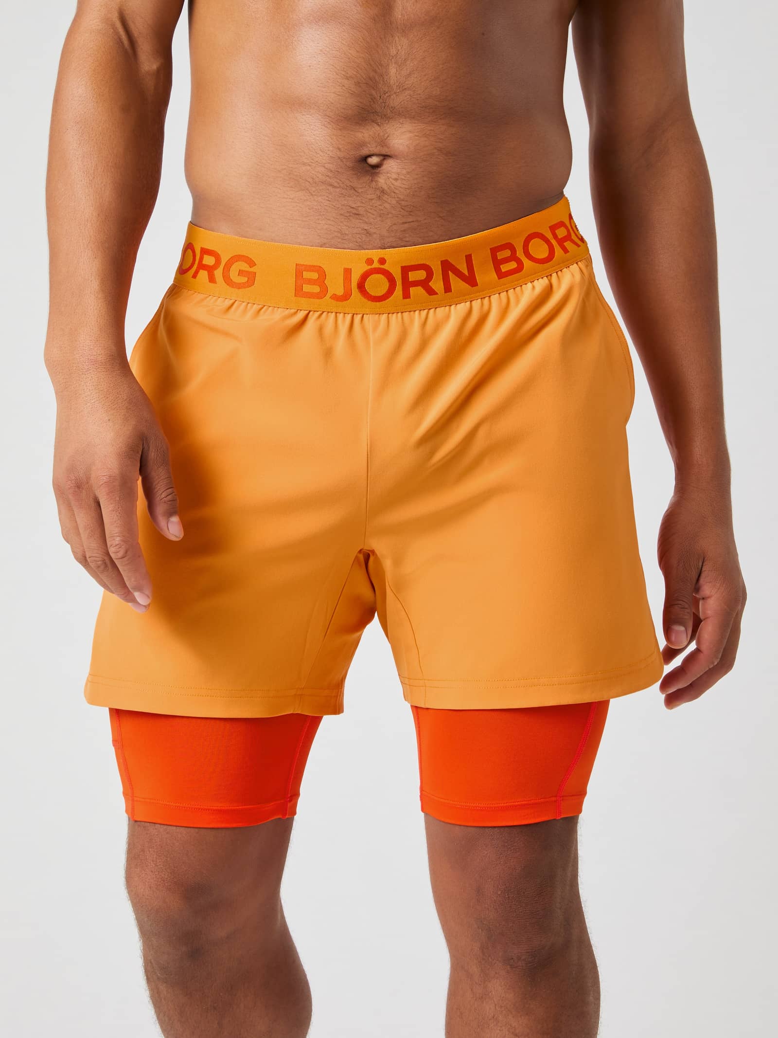 Björn Borg - Borg 2 In 1 Shorts Sun Orange Men - Image 1