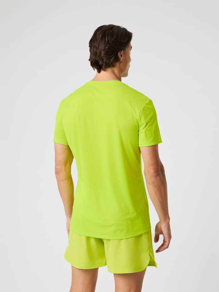 Borg Light T-Shirt i Acid Lime (Grøn) set bagfra i en let og funktionel kvalitet til træning. - Image 2
