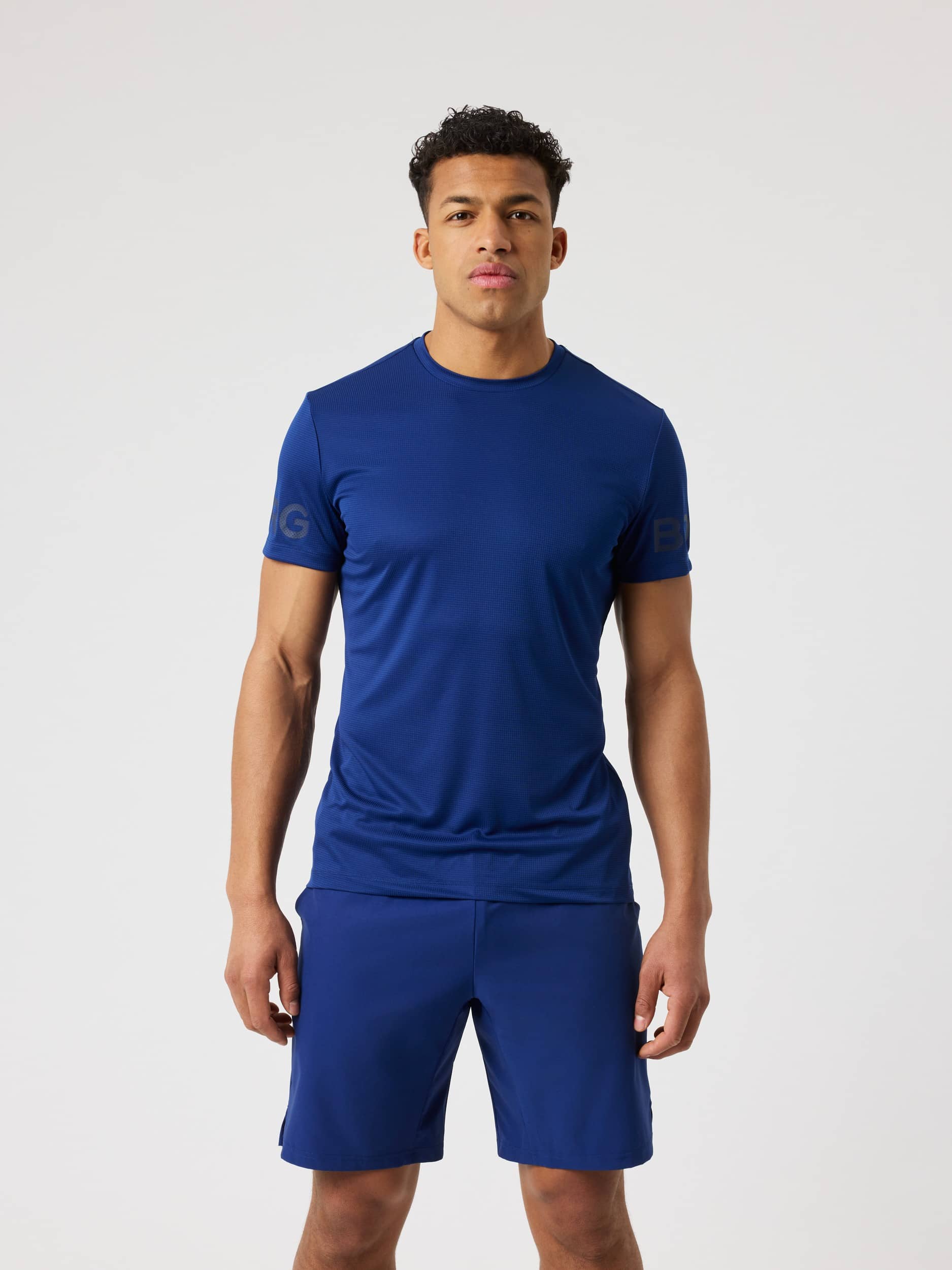 Ace Mesh Panel T-Shirt - Men - Sargasso Sea | Björn Borg