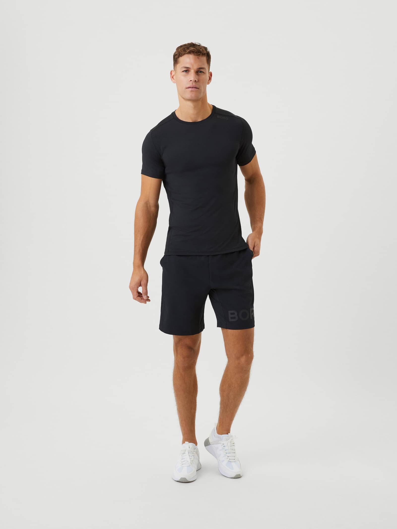 Björn Borg - Borg Shorts 9 Inch Black Tonal Logo Men - Image 1