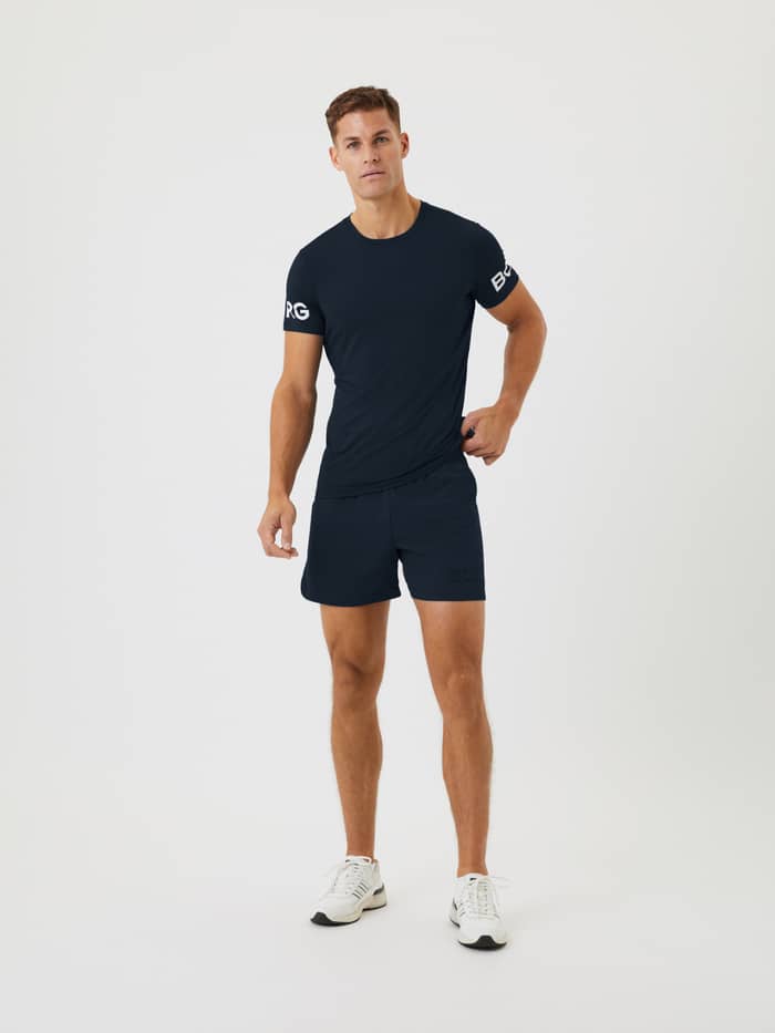 Björn Borg - Borg T-Shirt Dunkelblaues Weißes Logo - Image 4