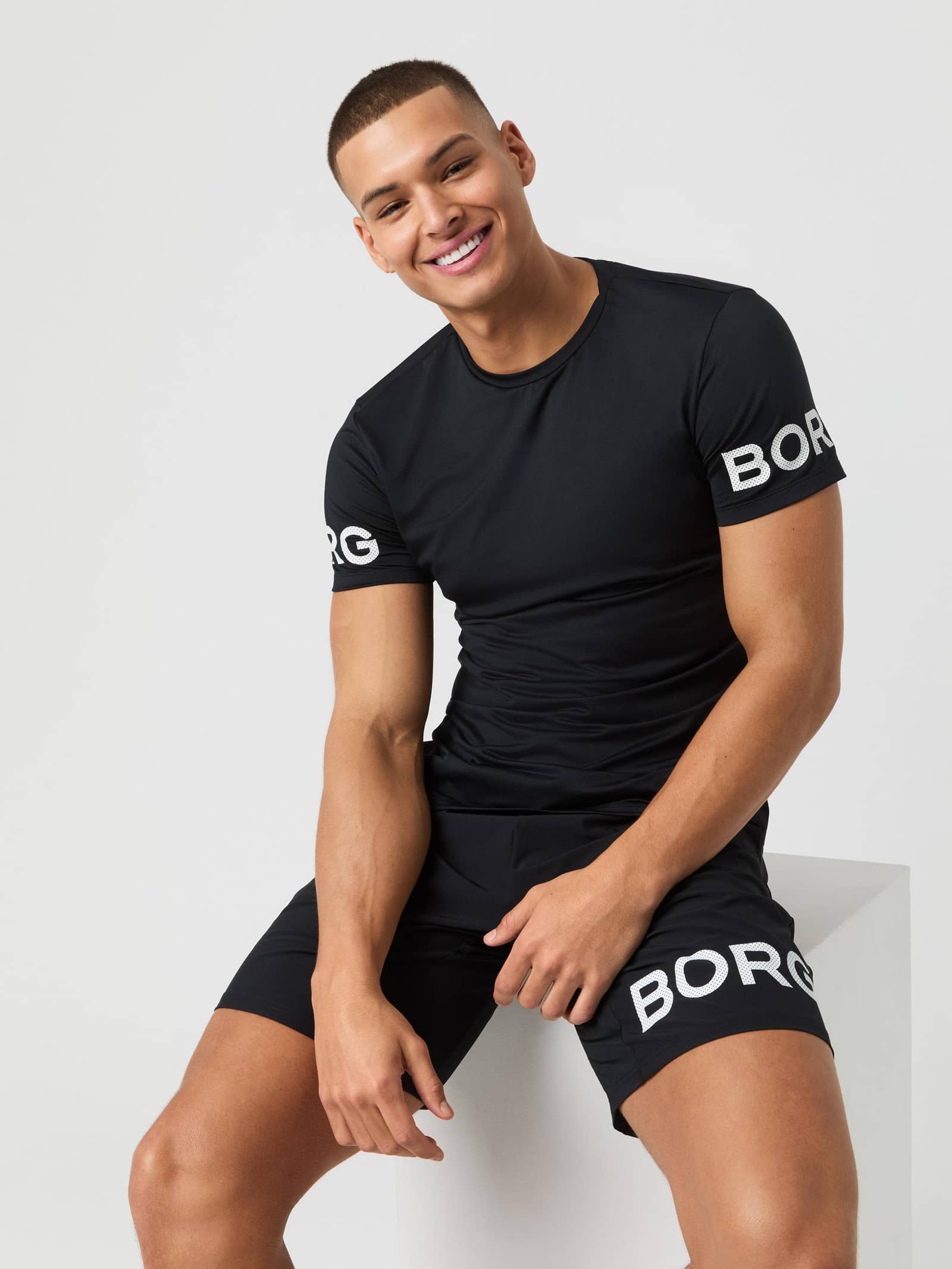 Björn Borg - Borg T-Shirt Black White Logo Mini Me Collection - Image 1