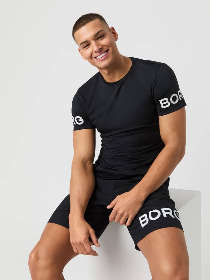 Björn Borg - Borg T-Shirt Zwart Wit Logo