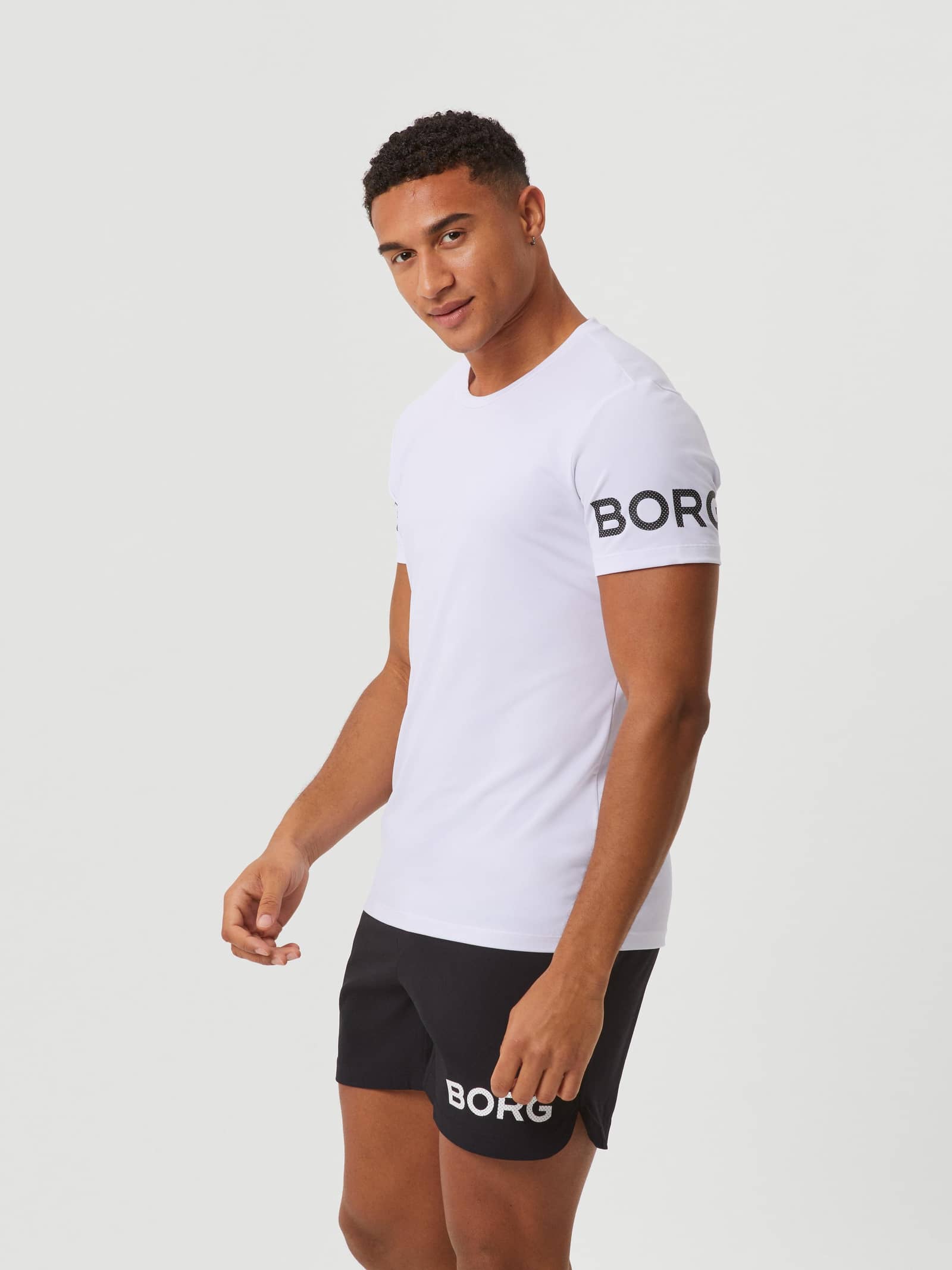 Björn Borg - Borg T-Shirt Hvid Sort Logo Men - Image 1