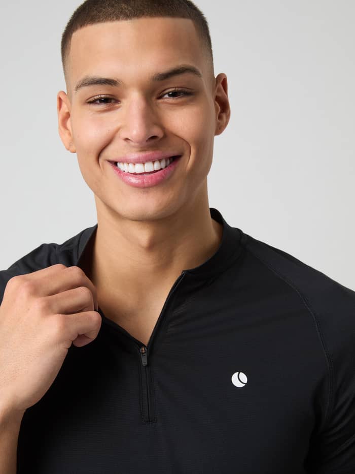 Björn Borg - Ace Zip Polo Shirt Black Beauty
