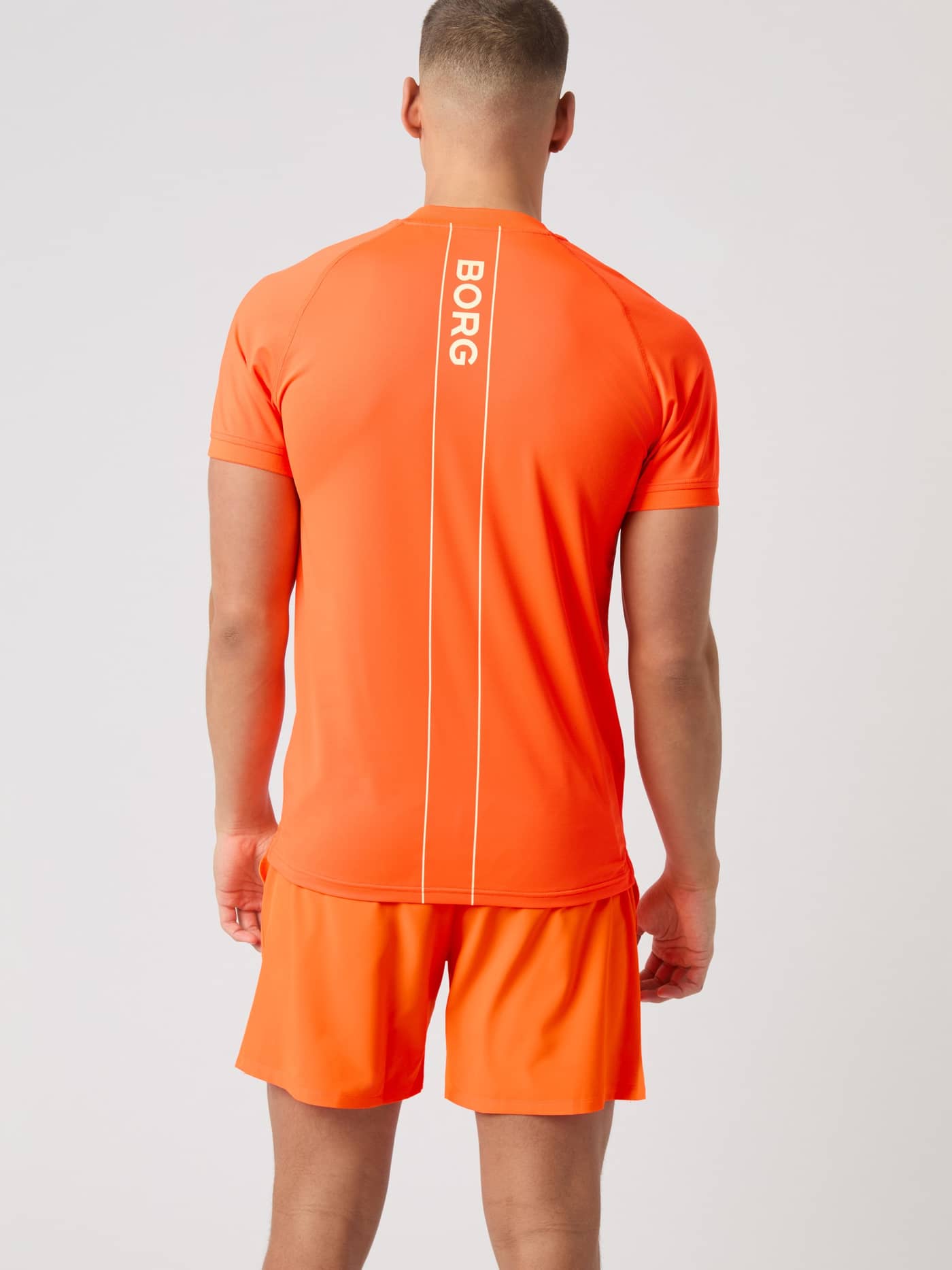 Björn Borg - Ace Zip Polo Shirt Shocking Orange Men - Image 3