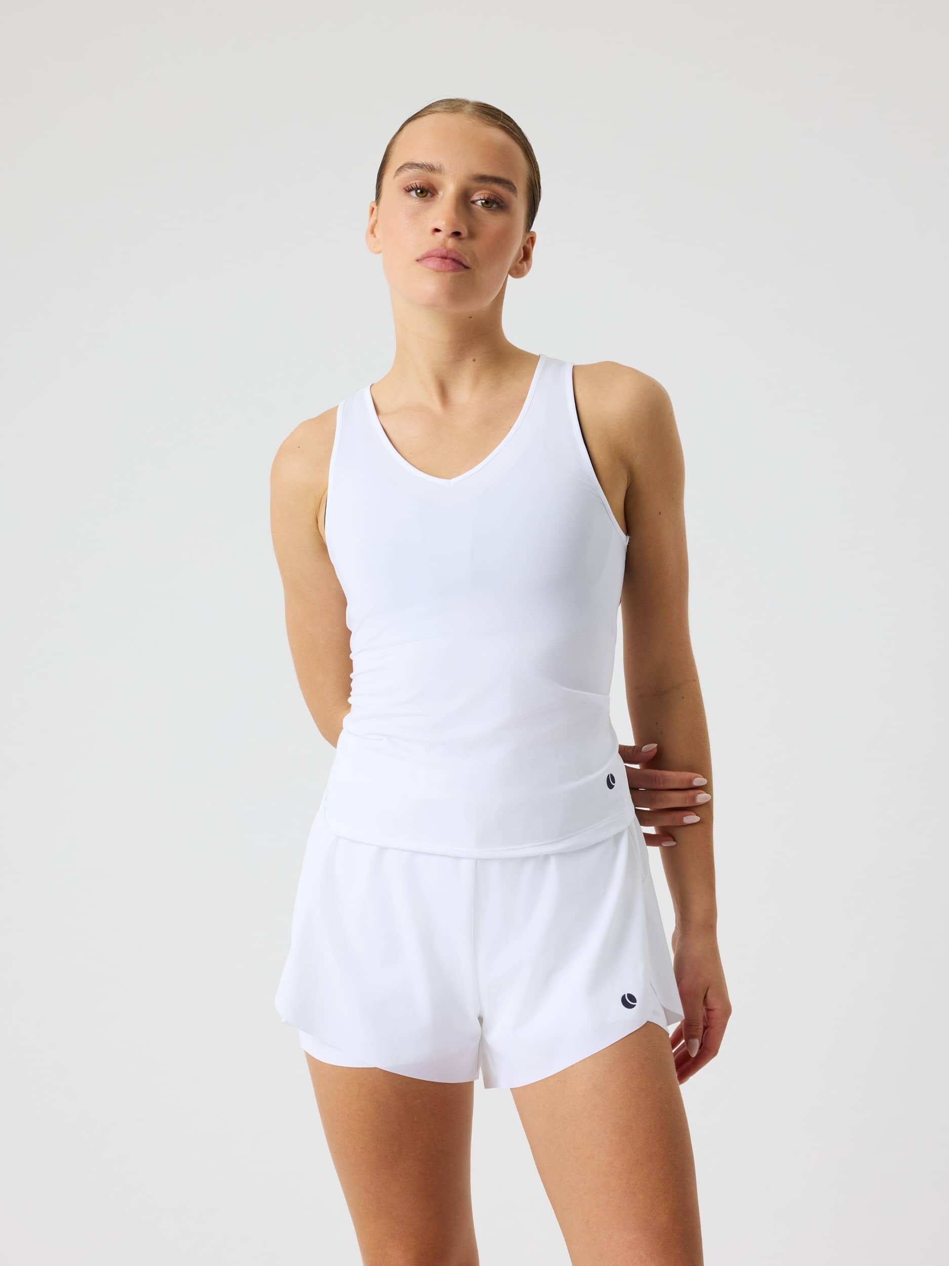 Ace V Neck Tank Top - Women - Brilliant White | Björn Borg