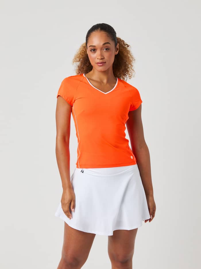 Björn Borg - Ace V-Neck T-Shirt Shocking Orange