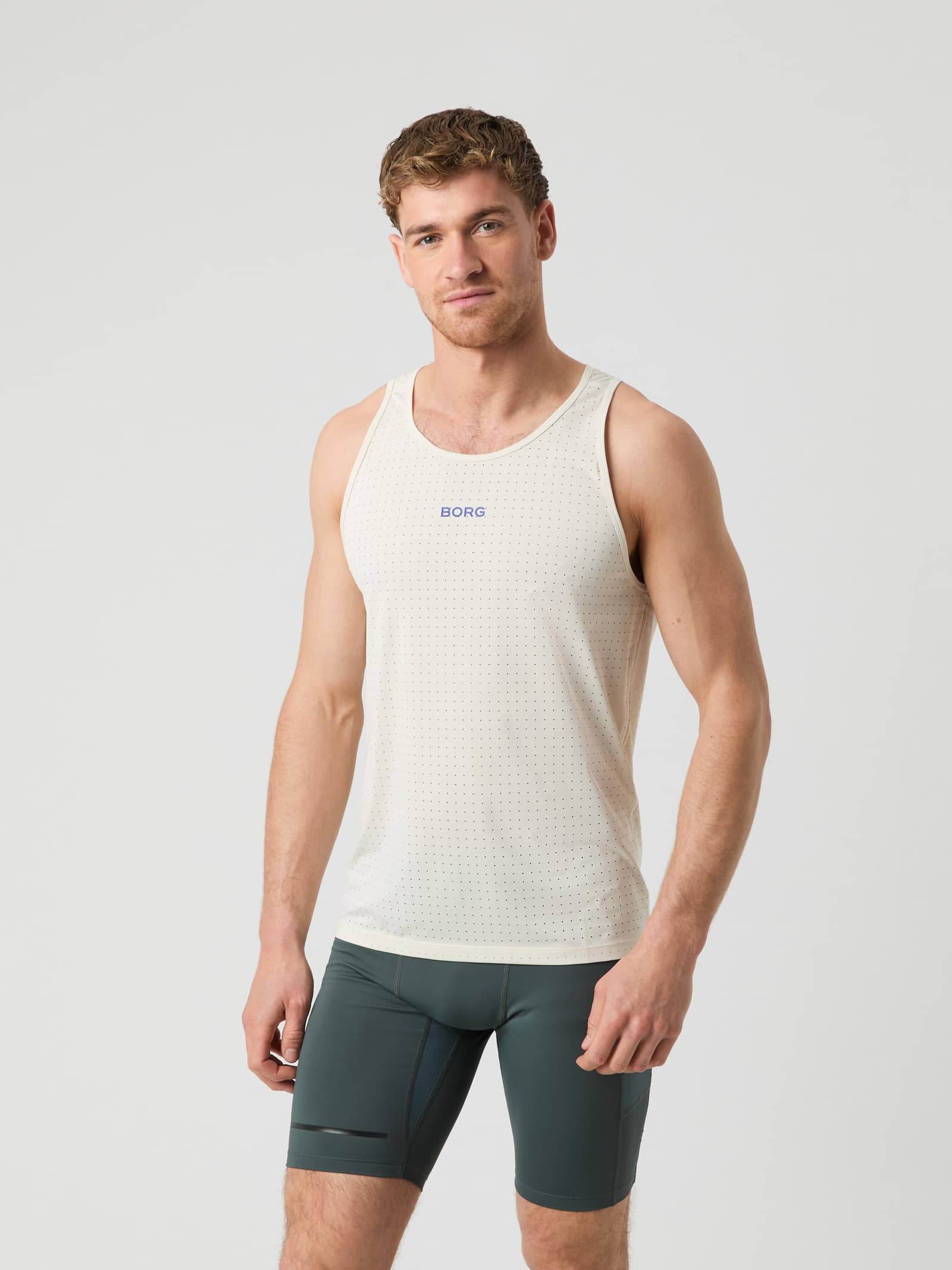 Björn Borg - Borg Running Perforated Tank Birch Men - Image 1