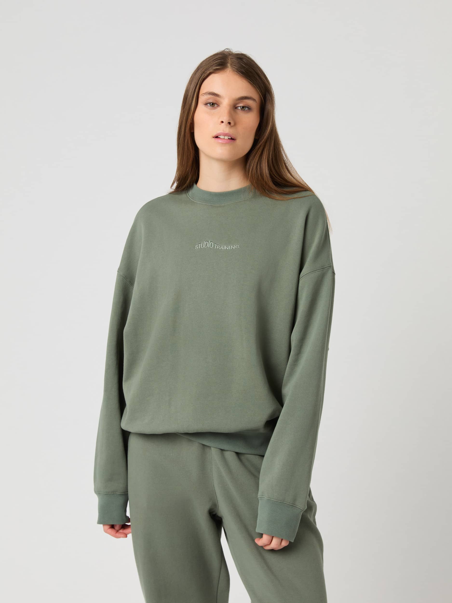 Studio Oversized Sweatshirt - Women - Agave Green | Björn Borg