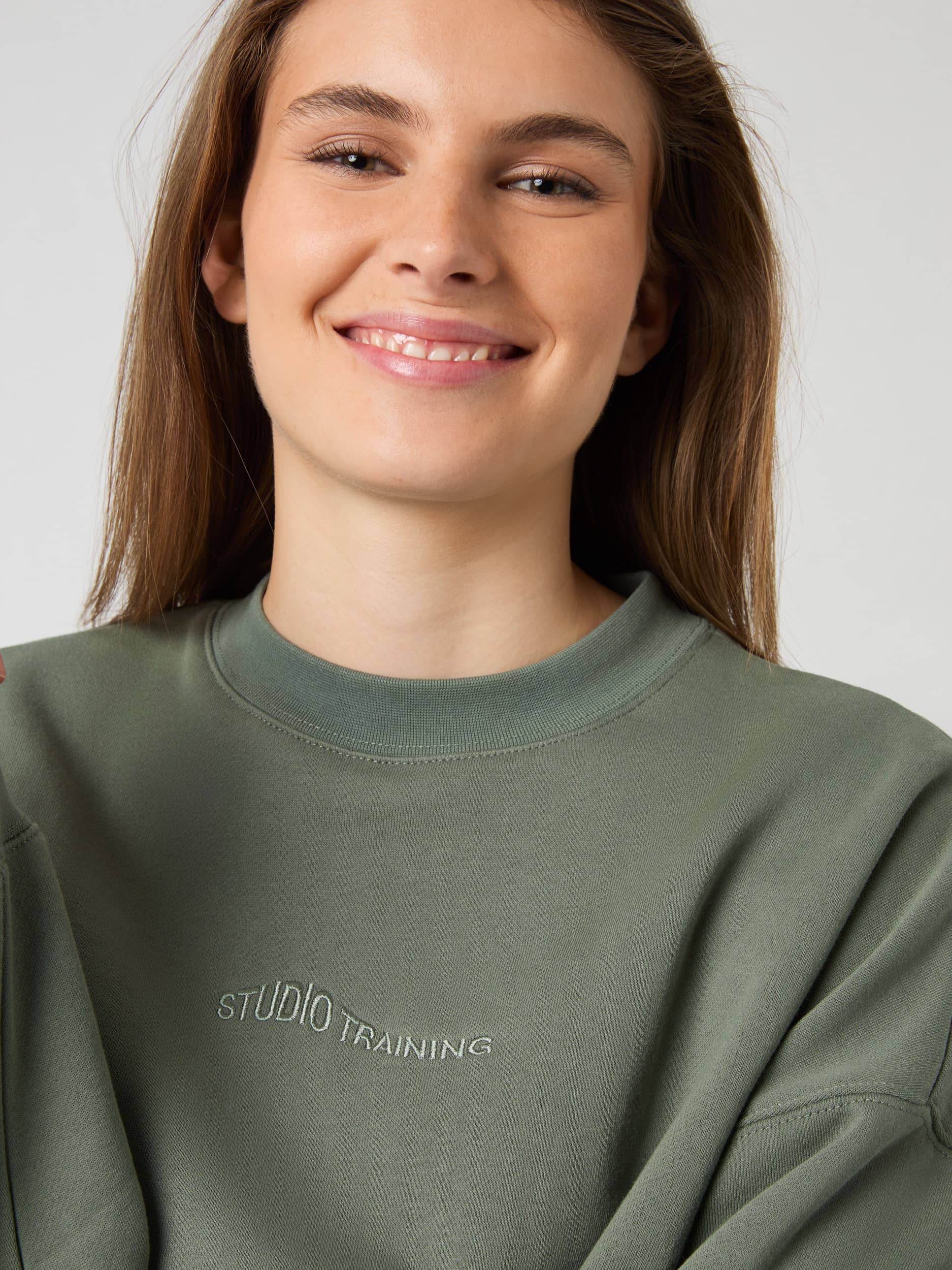 Studio Oversized Sweatshirt - Women - Agave Green | Björn Borg