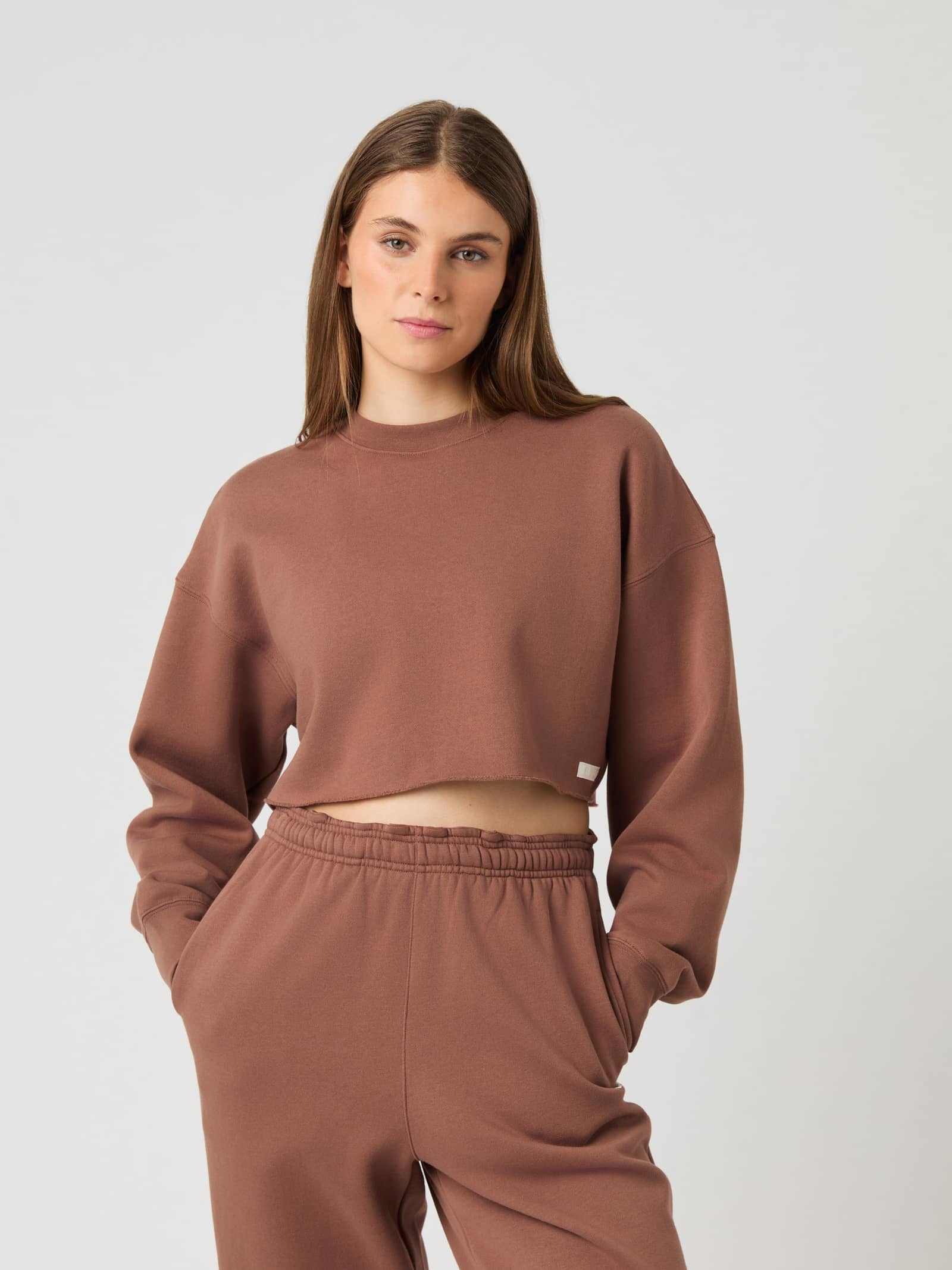 Björn Borg - Studio Oversized Cropped Sweatshirt Acorn Dam - Image 1